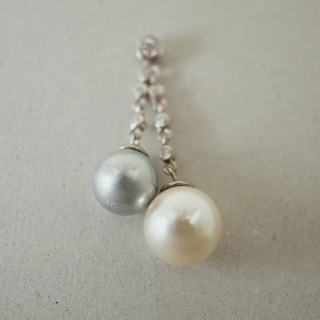 【FRENCH ANTIQUE】SW PEARLS DROP PIERCES