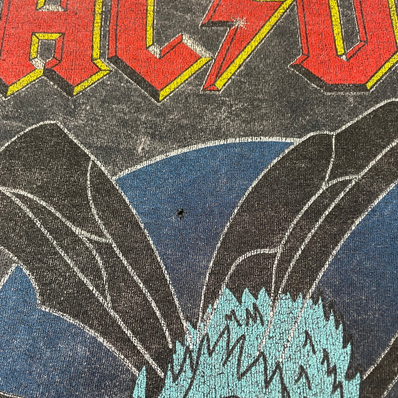 AC/DC FLY ON THE WALL TOUR 1985 ロゴプリント バンドTシャツ メンズ 