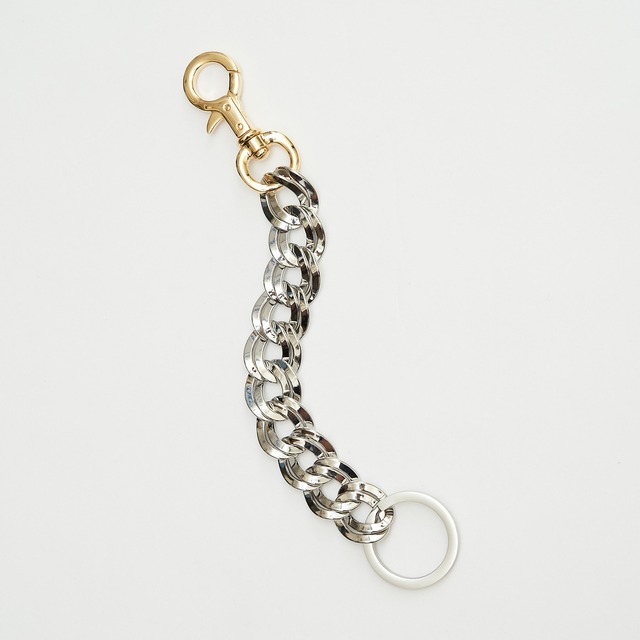 HIDAKA 24SS DOUBLE CURB KEY CHAIN (Silver)