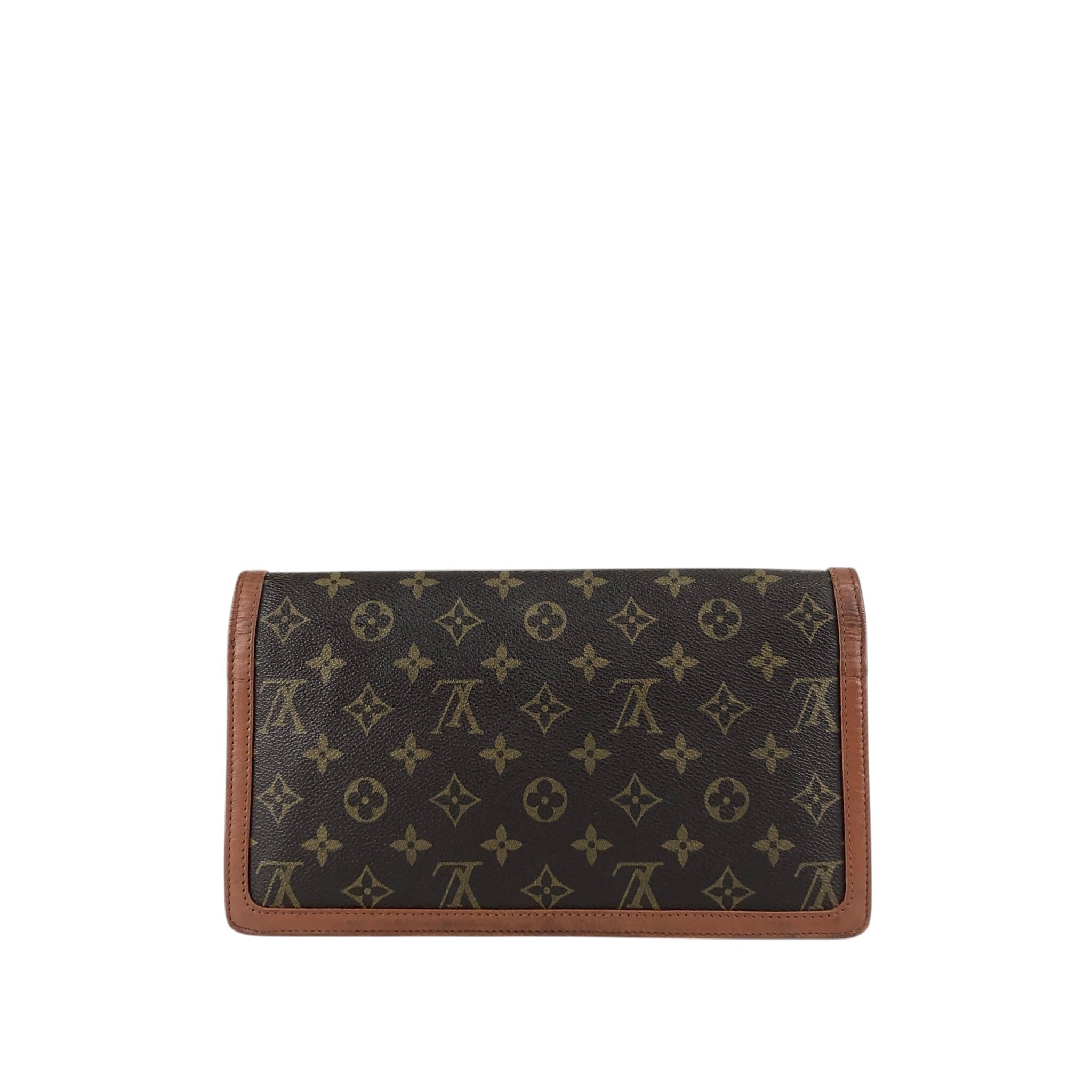 LOUIS VUITTON ルイヴィトン モノグラム クラッチバッグ ブラウン PVC