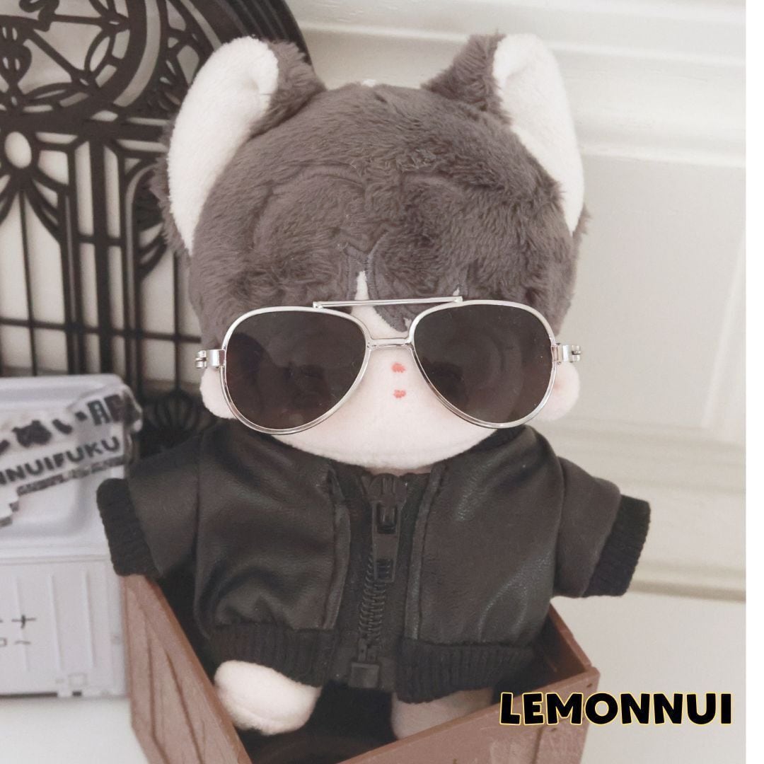 10cm 12cm 着せ替え ぬい服 レザージャケット ラブブ ぬいぐるみ服 綿