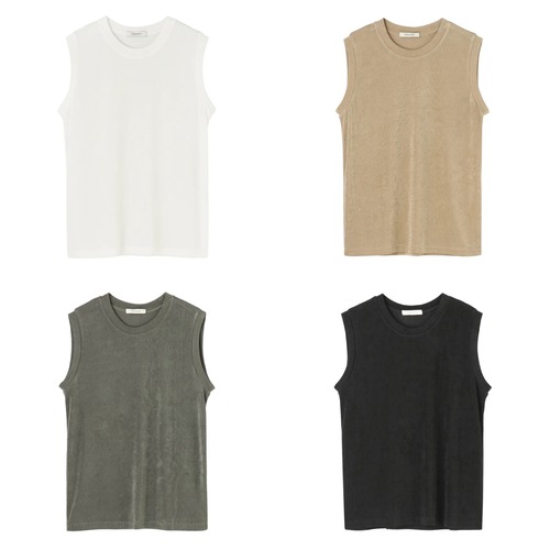 《 6/29まで期間限定POPUP 》【 TERRAORY 】Shiny Sleeveless Tops
