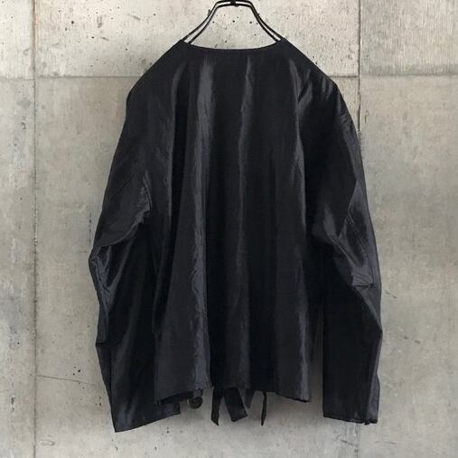 BUNON(ブノン) Ribbon Light Jacket カディシルク リボン付き
