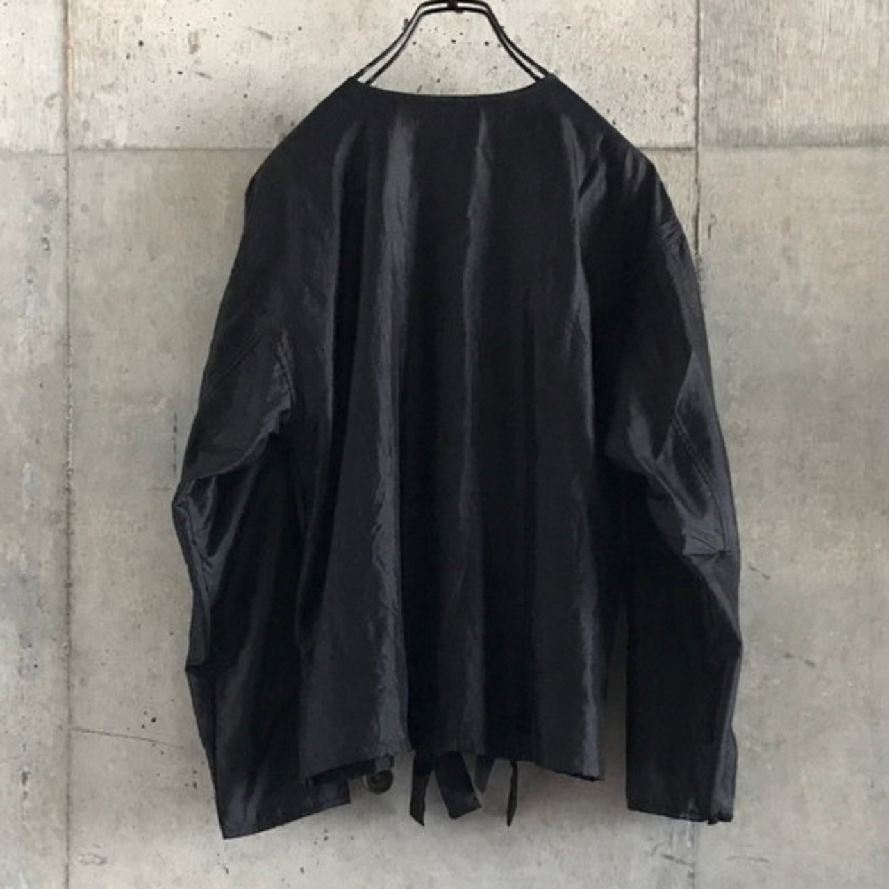 BUNON(ブノン) Ribbon Light Jacket カディシルク リボン付きジャケット