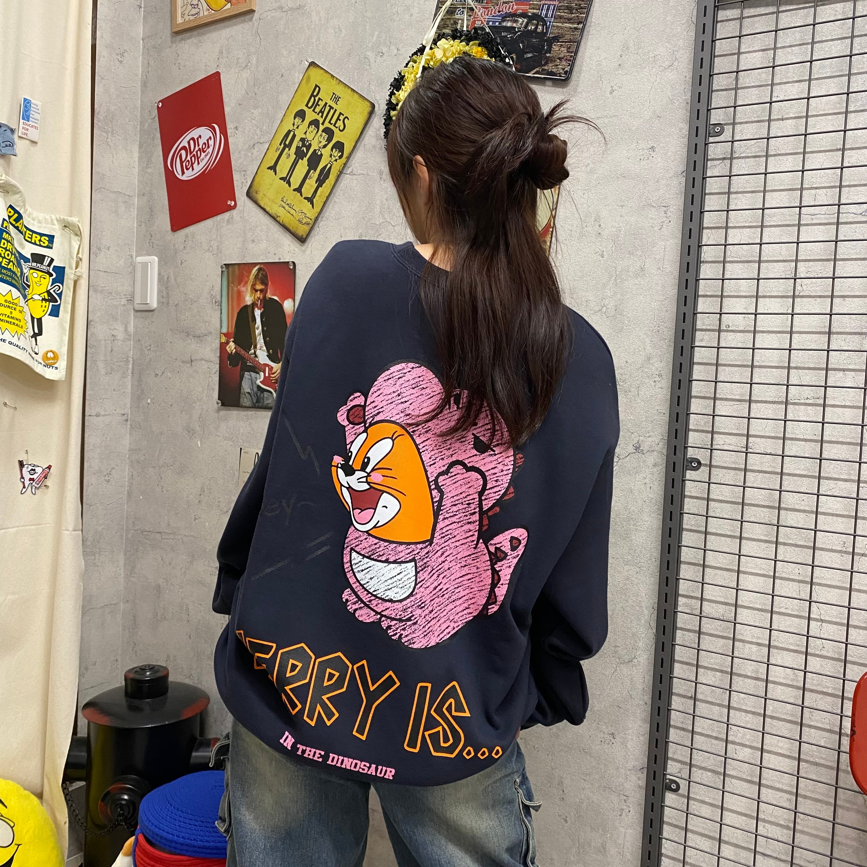 トム&ジェリーダイナソーオーバートレーナー 起毛なし #3カラー