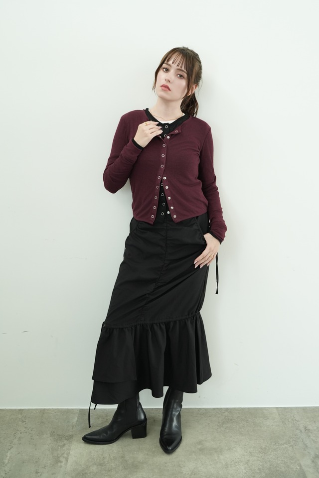 Button Blink Sheer Cardigan