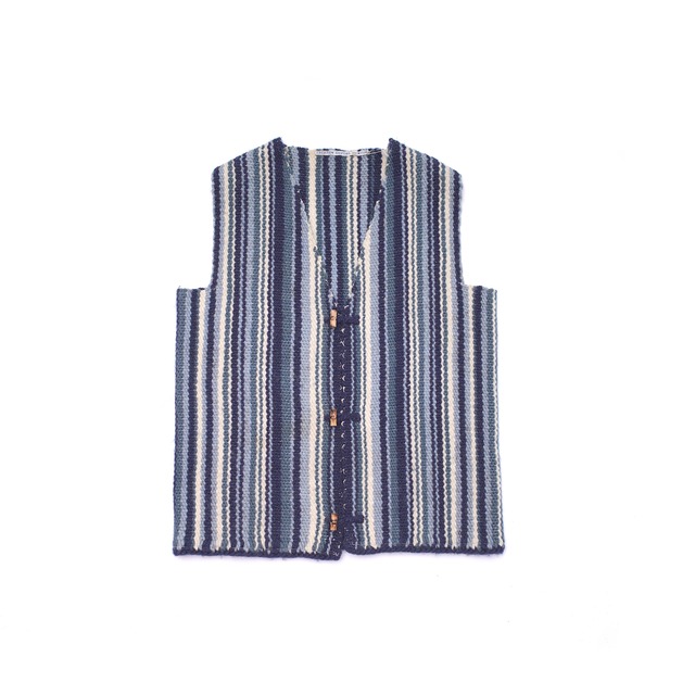 [vintage]stripe wool knit vest