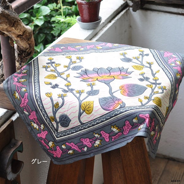 送料無料 メール便発送 】 ハンカチ おしゃれ ロータスハンカチ