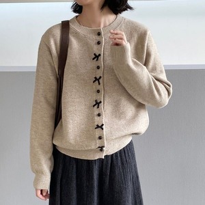 front ribbon cardigan 13303