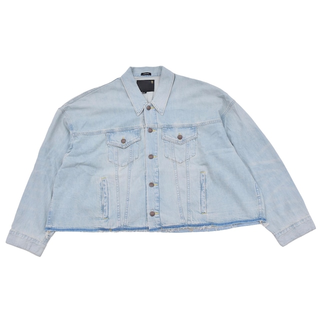 【R13】OVERSIZED CUT-OFF TRUCKER JACKET(LENNON BLUE)