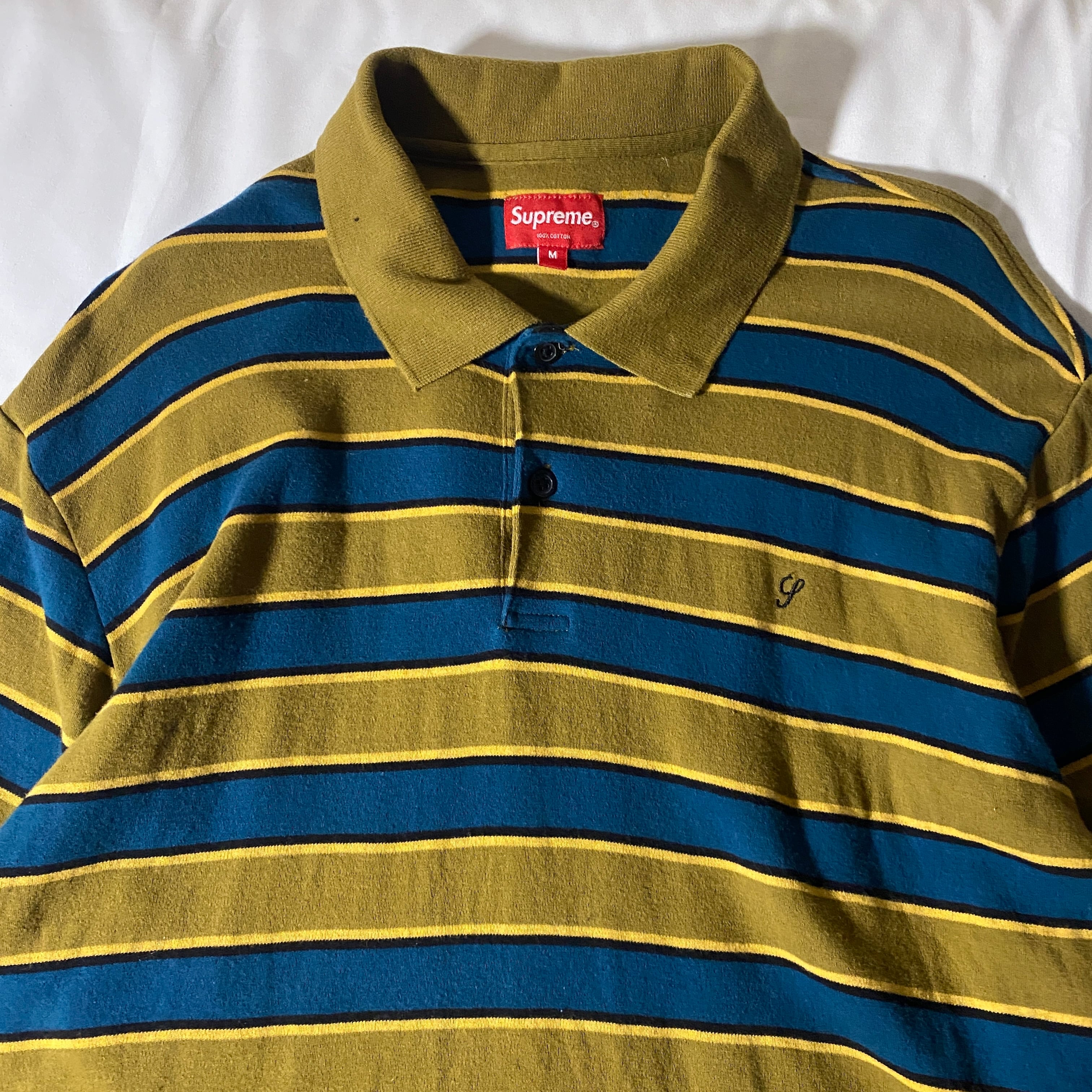 Supreme Stripe Rugby ポロシャツ Sサイズ Supreme】Stripe Rugby☆Navy☆25FW☆ (Supreme/ポロシャツ