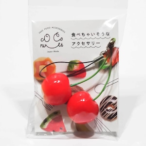 食べちゃいそうな さくらんぼ 食品サンプル キーホルダー ストラップ