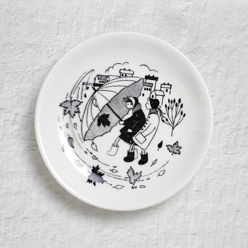 ARABIA アラビア 四季の暮らしの小さな飾り絵皿（木枯らし） 北欧ヴィンテージ