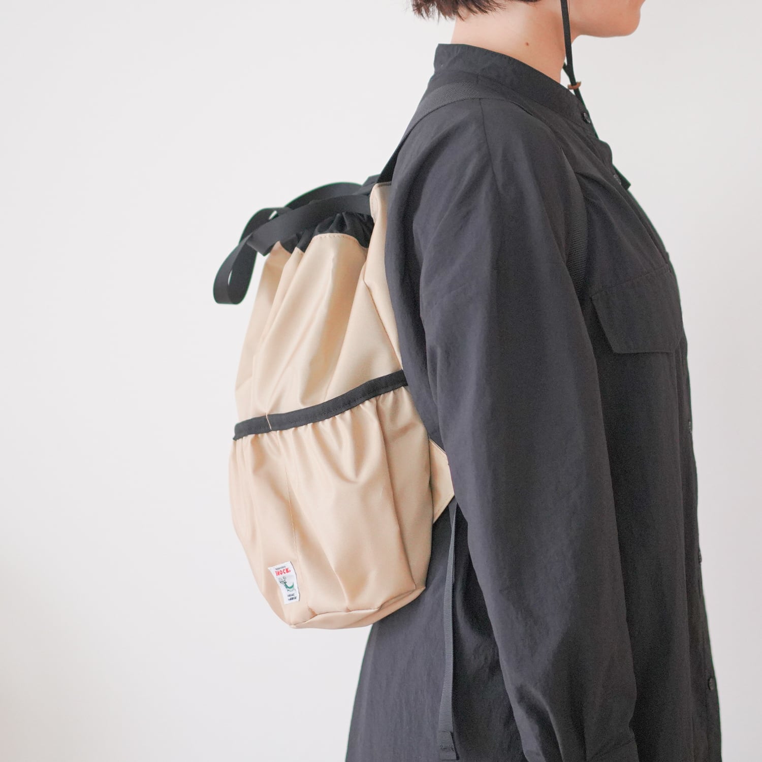 神戸ザック・カーキ色キャンバスリュックサック ナチュラルテイスト IMOCK -KOBE ZAC-きんちゃくザック natural ナチュラル | 【神戸ザック