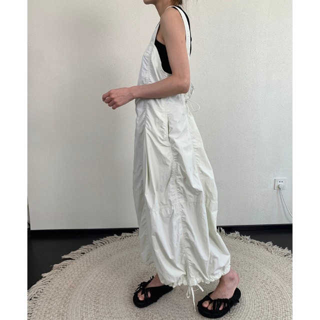 drawstring gathered jumper skirt L0609