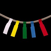 ケーブルラベル 300枚入 5色 ケーブルタグ 防水 防油 目印 電源ケーブル LANケーブル ラベル タグ 配線識別 整理 A4 手書き可能 屋外使用可能 (5色)