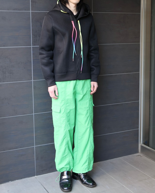 Mesh zip-up hoodie