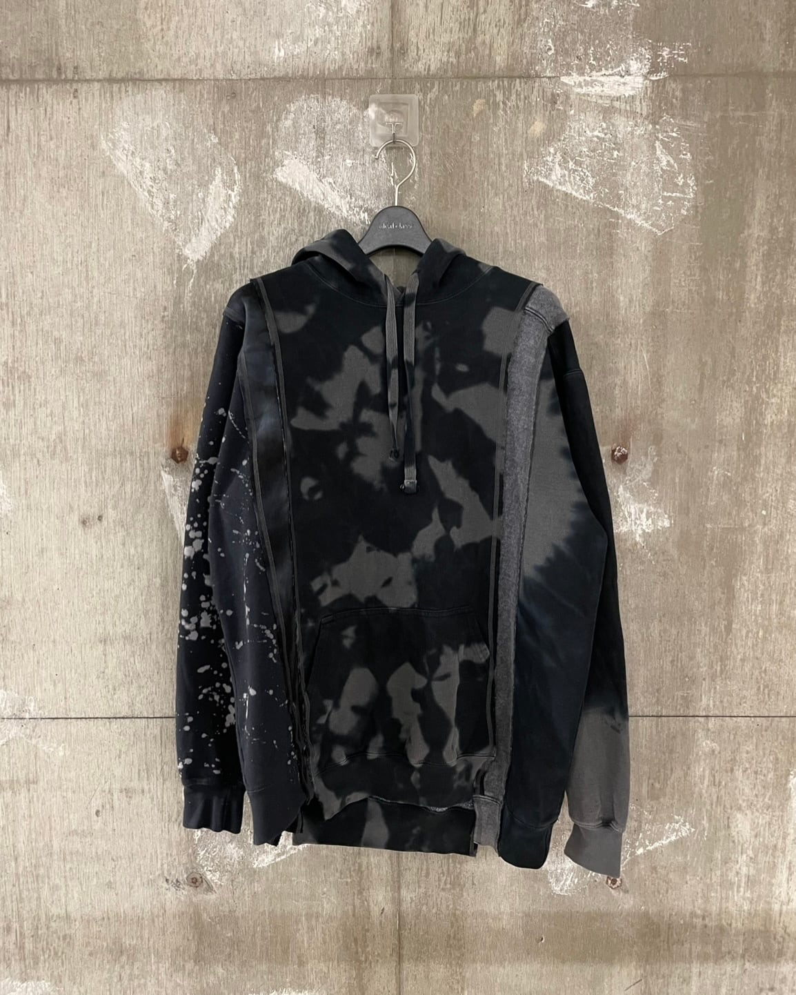 【Rebuild by NEEDLES】5 Cuts Hoody - B&W Mishmash | idealclasse