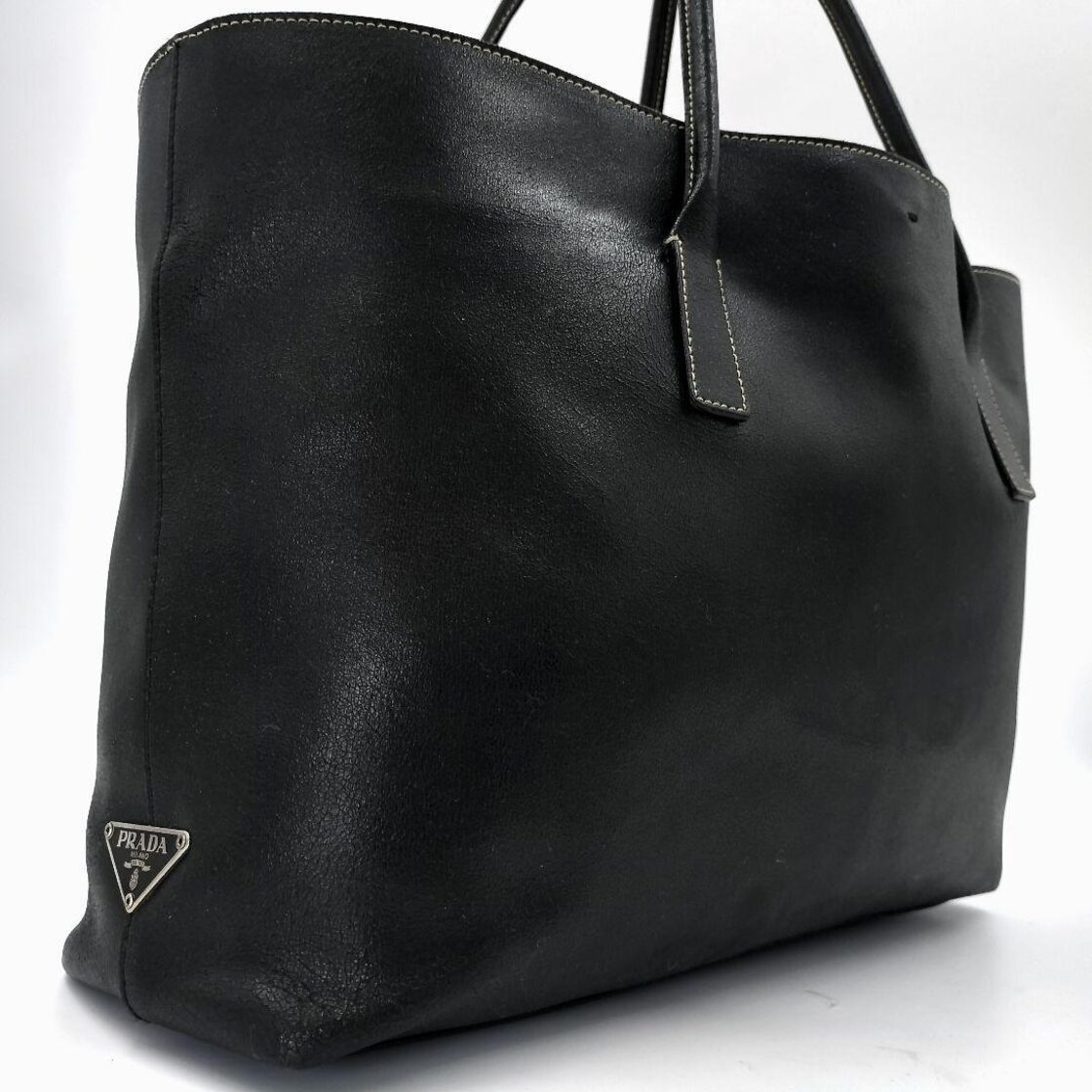 極美品✨ PRADA 1900 ビジネスバッグ トートバッグ カーフレザー 本革  