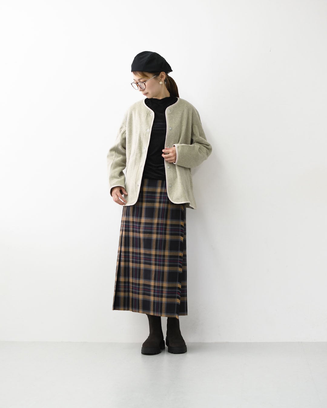 DANTON [ダントン] W FLEECE COLLARLESS JACKET [JD-8911] フリース
