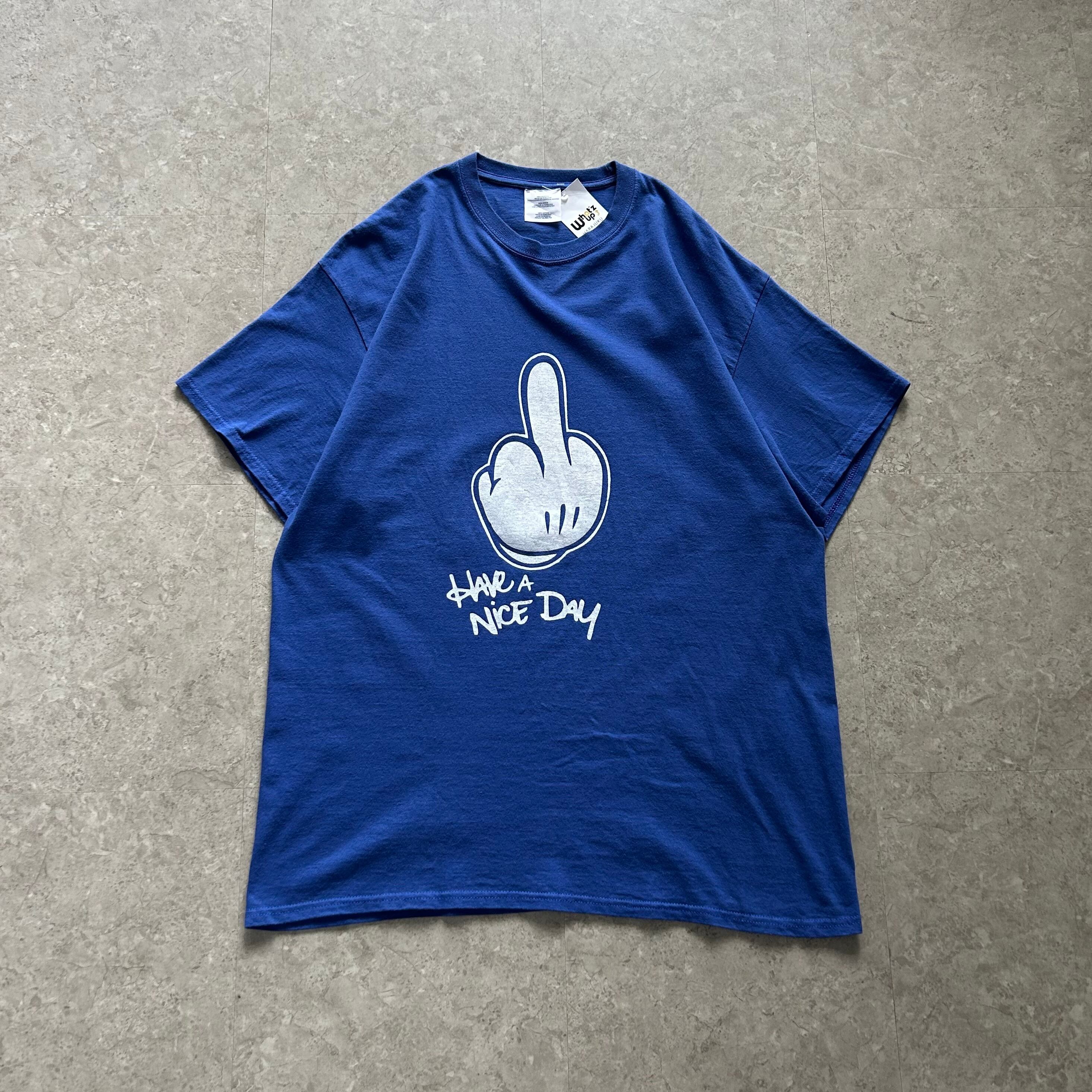 00s Mickey's hand "Have A Nice Day"T-shirt【仙台店】