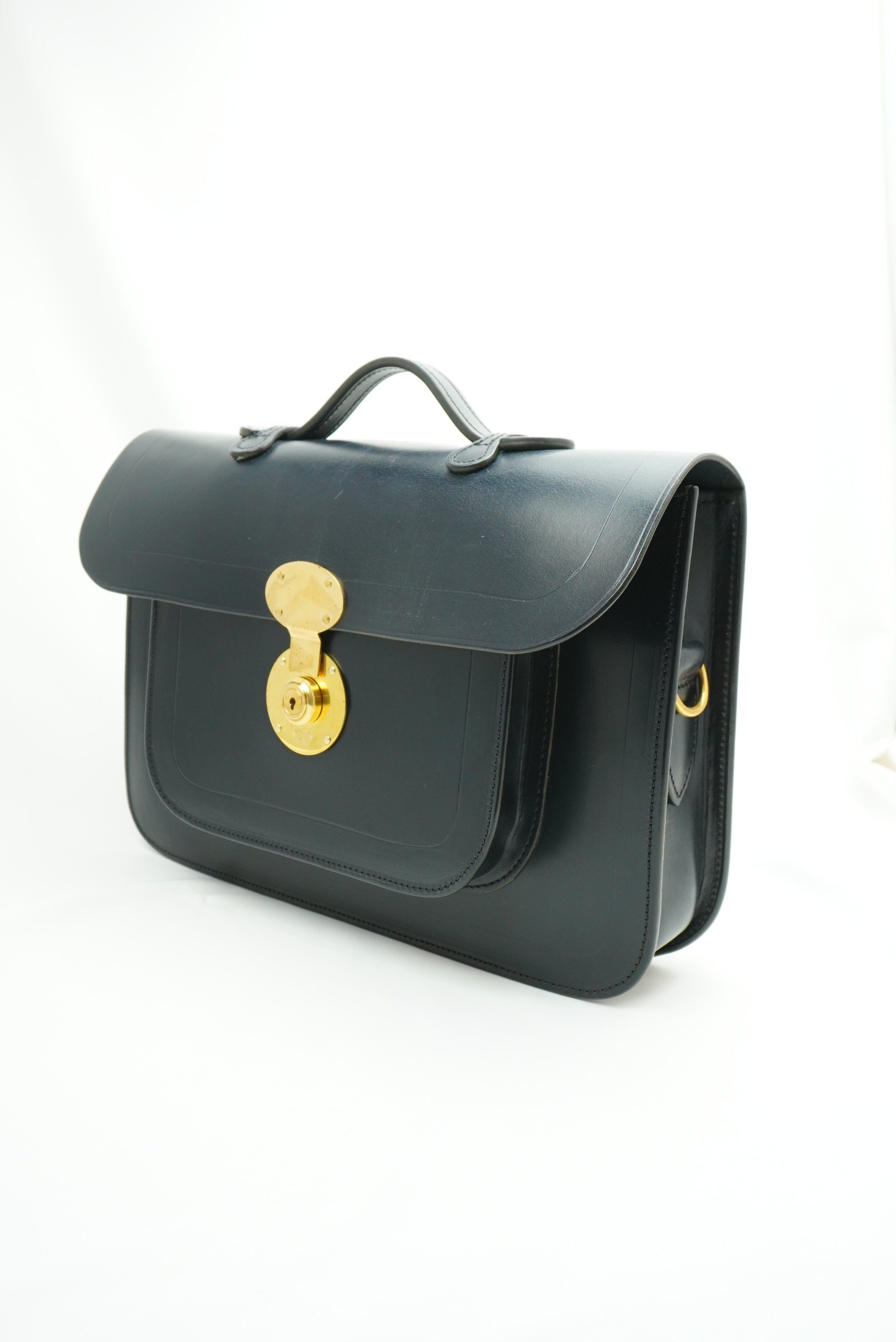 Rutherfords / Satchel With 806 Lock / Small /Navy | UNION WORKS