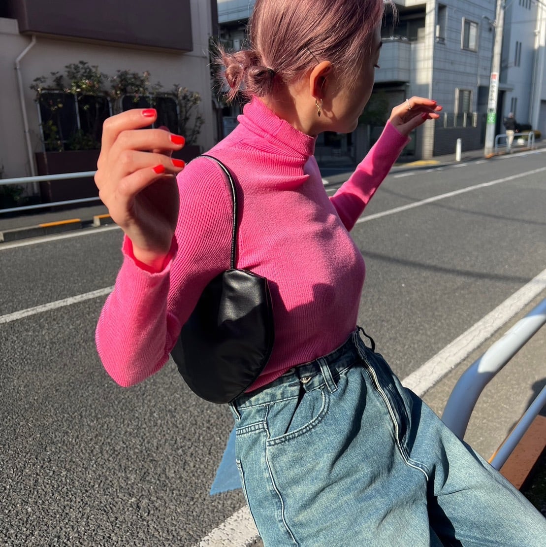 ビビッドカラーシアーニットタートルネック_LN01871 | lanan(ラナン)