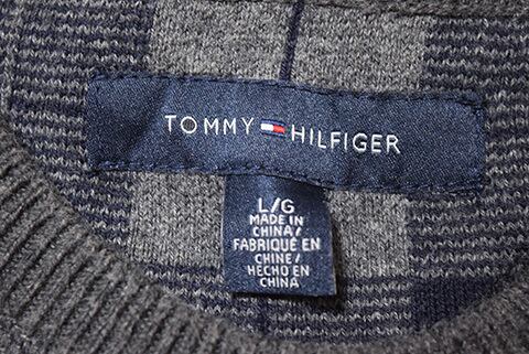 Lサイズ トミーヒルフィガー コットンニット クルーネック セーター