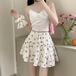 リボン柄ティアードレーススカート ・78613
