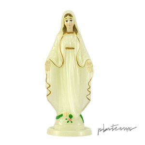 聖母マリア プラスチック像 蓄光 10cm 