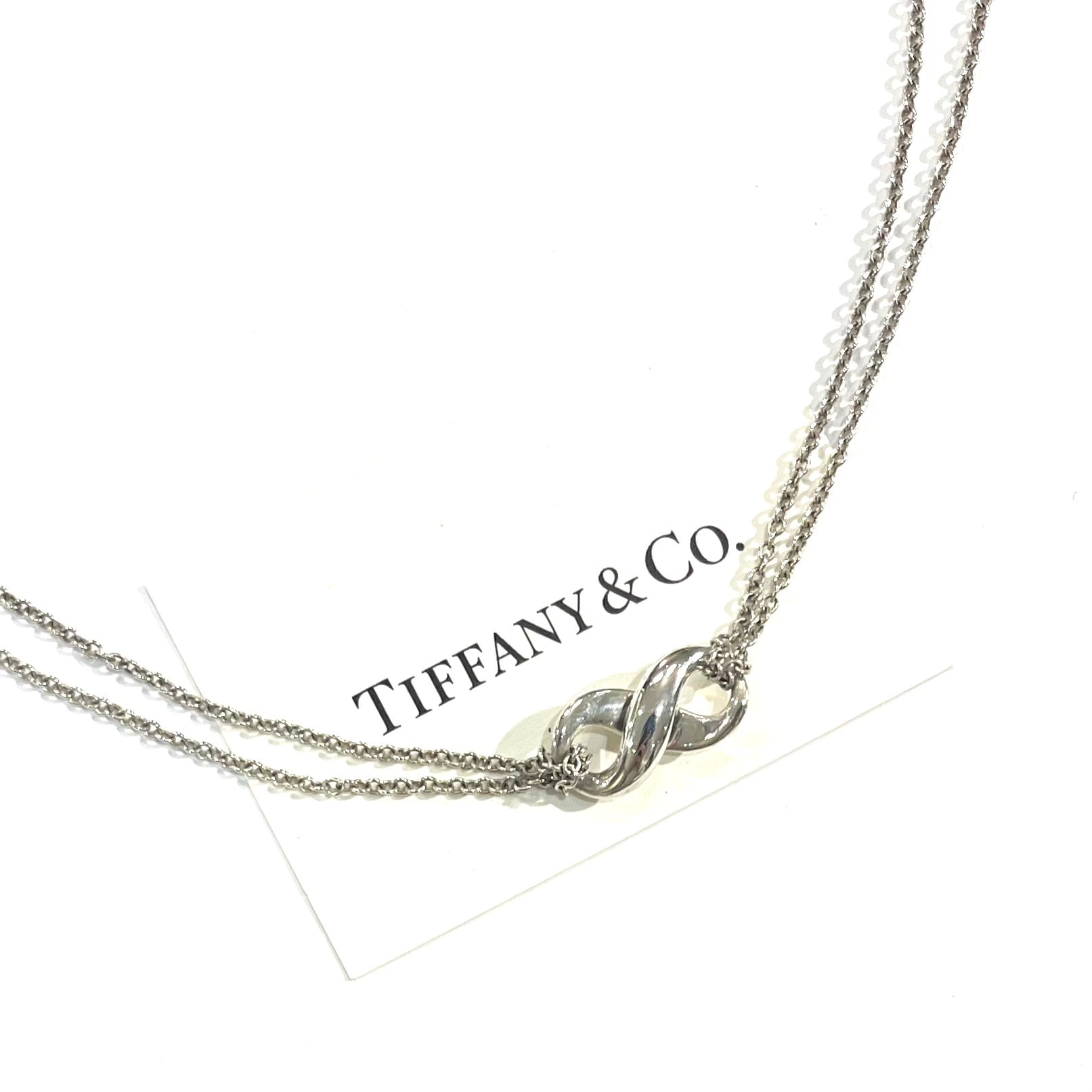 限定価格【TIFFANY&Co.】2669 ダブルチェーン 立体インフィニティ