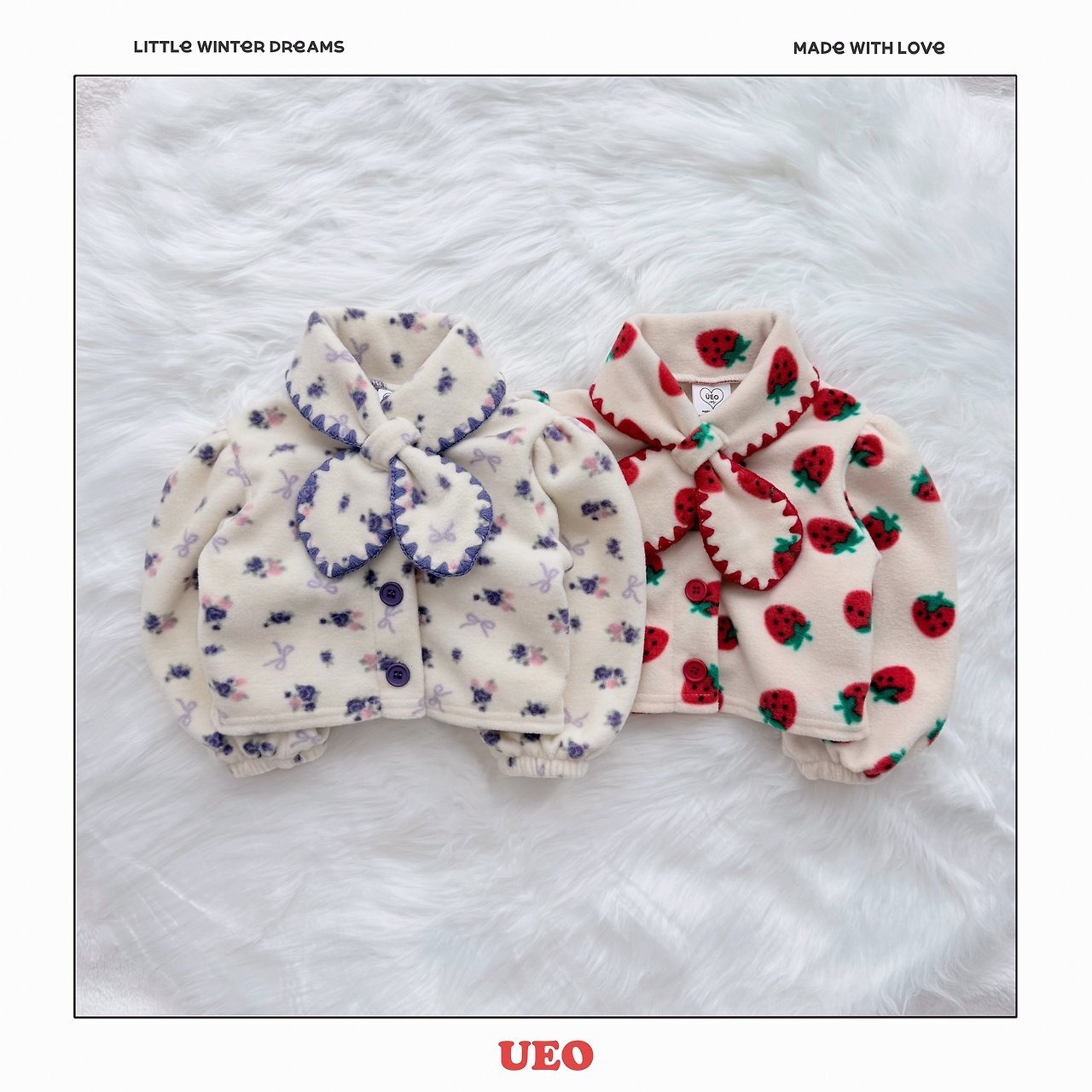 UEO［取寄］cream berry fleece jumper 26winter