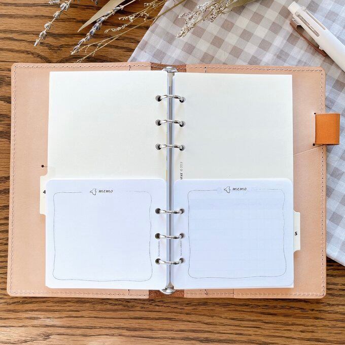 【はんぶんこリフィル/下半分用】バイブルサイズ/フリーメモ