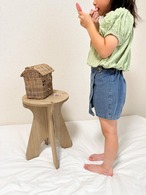 wrap denim skort