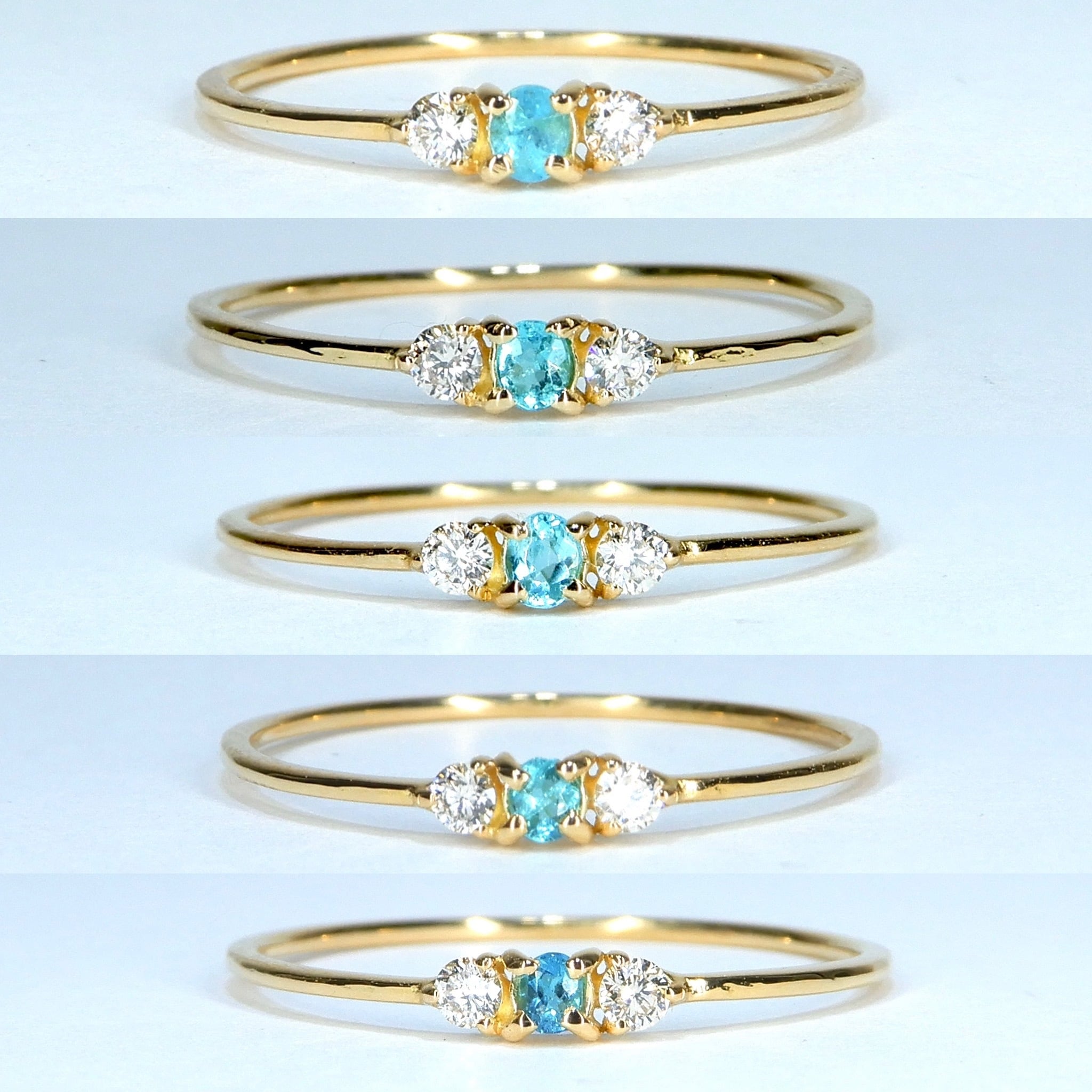 大特価《リピ不可》パライバトルマリン/K18YG (2〜6)動画あり