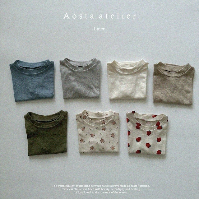 «予約»«Aosta» リネンカットソー 7colors