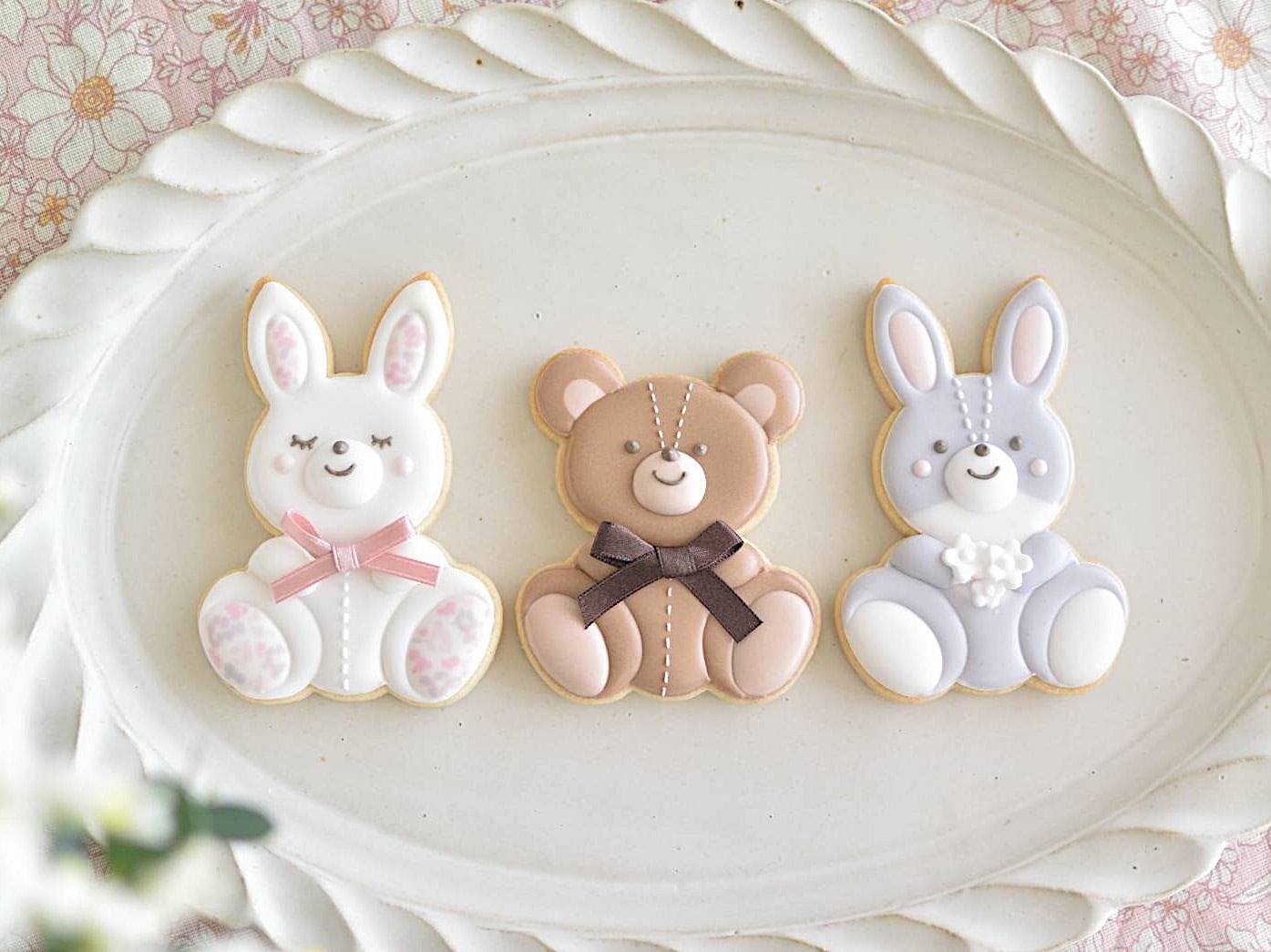 うさぎとくまのぬいぐるみ セット Bear Bunny Set クッキーカッター Cookie Cutter Mgodis
