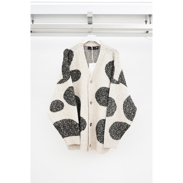 [A.F ARTEFACT] (エーエフアーティファクト) ag-8010 Polka Pattern Knit Cardigan