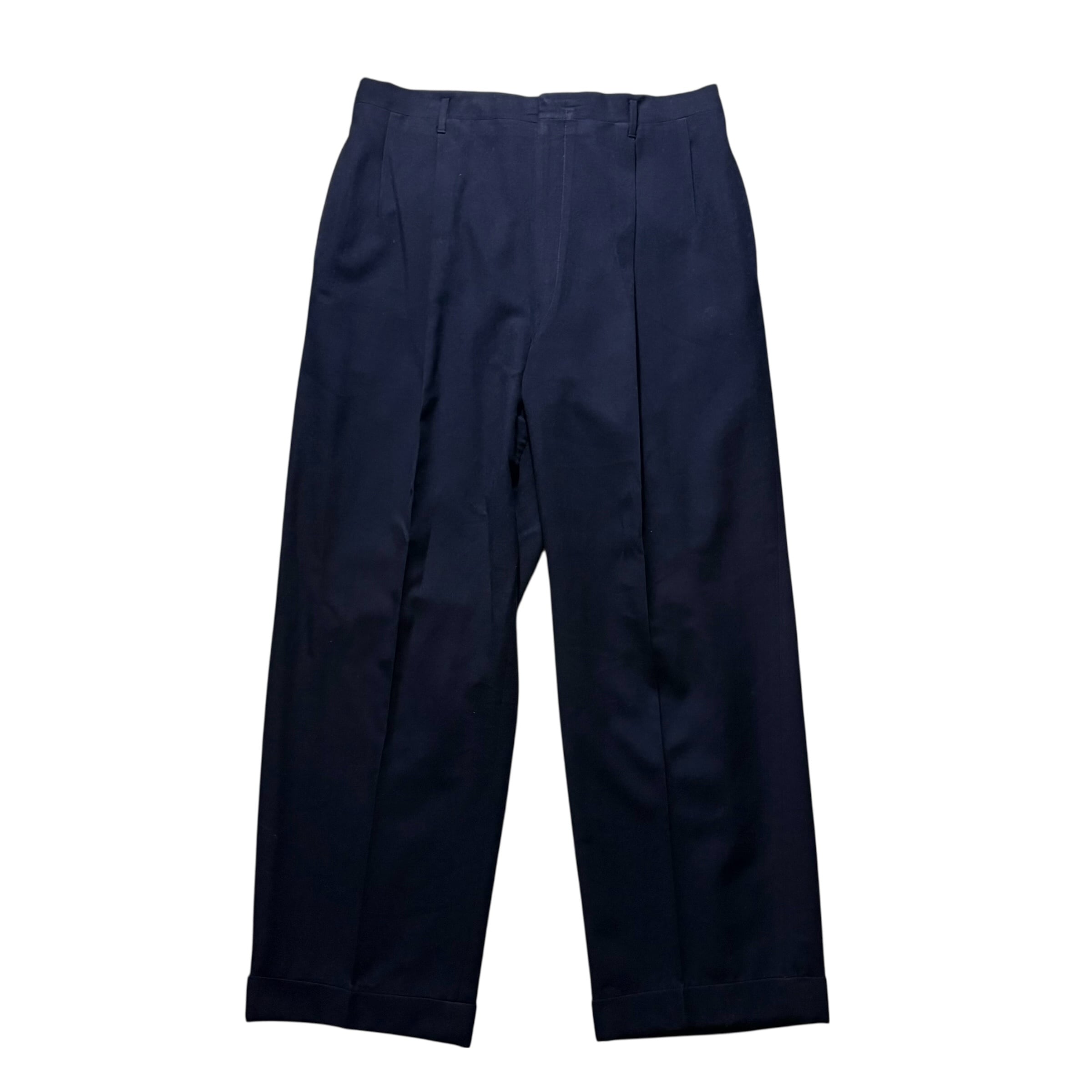 vintage 1950's side pleated rayon gabardine slacks | NOIR ONLINE