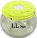 【LLサイズ】パステルイエロー　チンチラ　デグー　砂浴び容器　飛び散り防止　ブラッシング効果  Chinchilla's glass ball for dust bath [LLsize] fluffy ring is [pastel yellow color] .