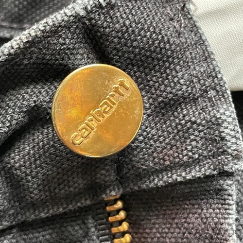USA製 ブラック ダブルニー Carhartt B01-BLK 34×34 詳細写真9