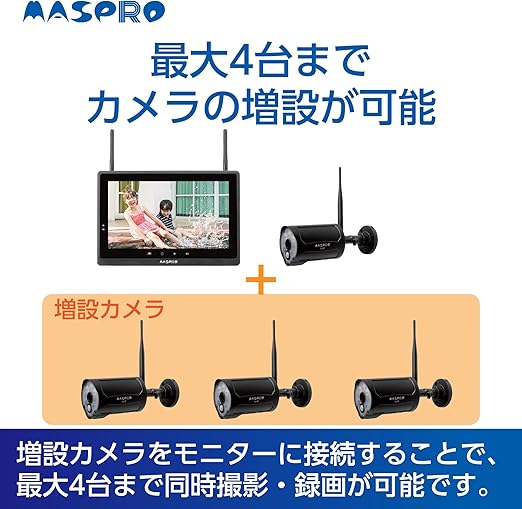 マスプロ電工(MASPRO) モニター&ワイヤレスHDカメラセット マスプロ電工(MASPRO) モニター&ワイヤレスHDカメラセット