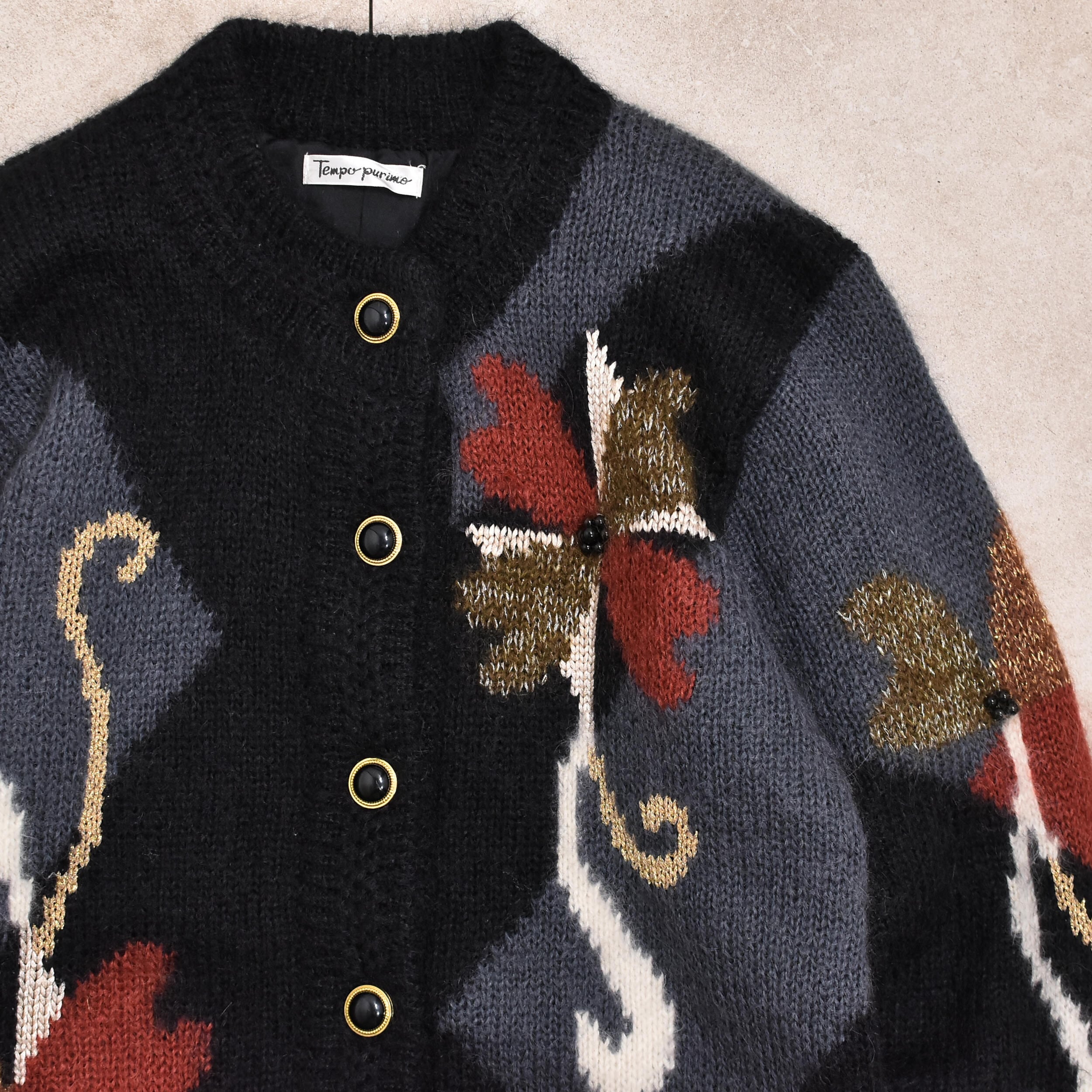 80~90s Jp vtg design cardigan