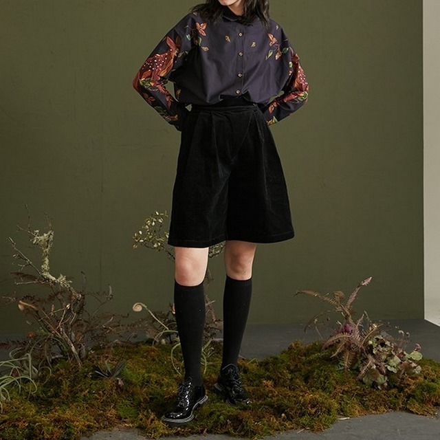 【Camoooni】シカ柄モチーフシャツ　10114