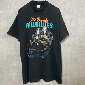 90s USA製 the Bevery HILLBILLS T-shirt ブラック シングルステッチ サイズ L ブラック コピーライト