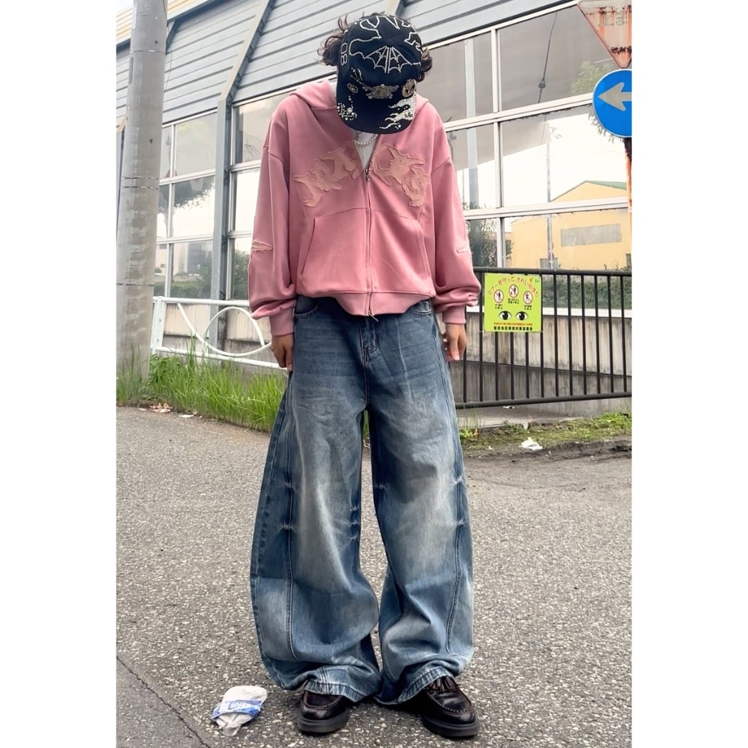 ストリートワイドデニム el1443 | elev fashion store