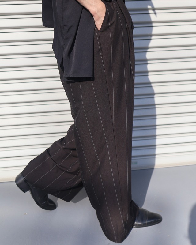 pinstripe buggy straight slacks