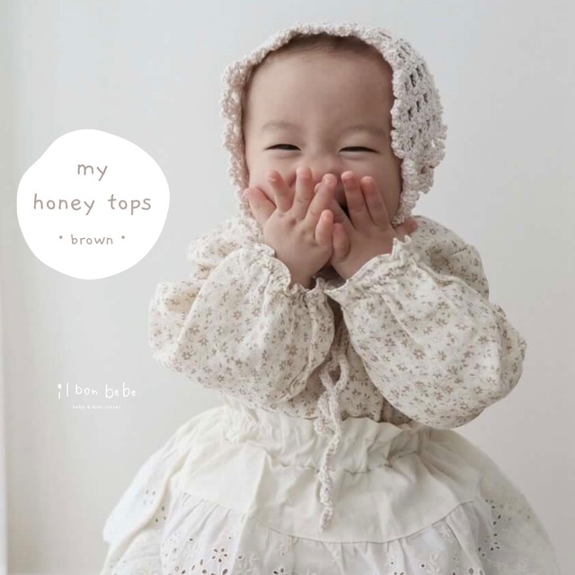 【即納】my honey tops -brown-