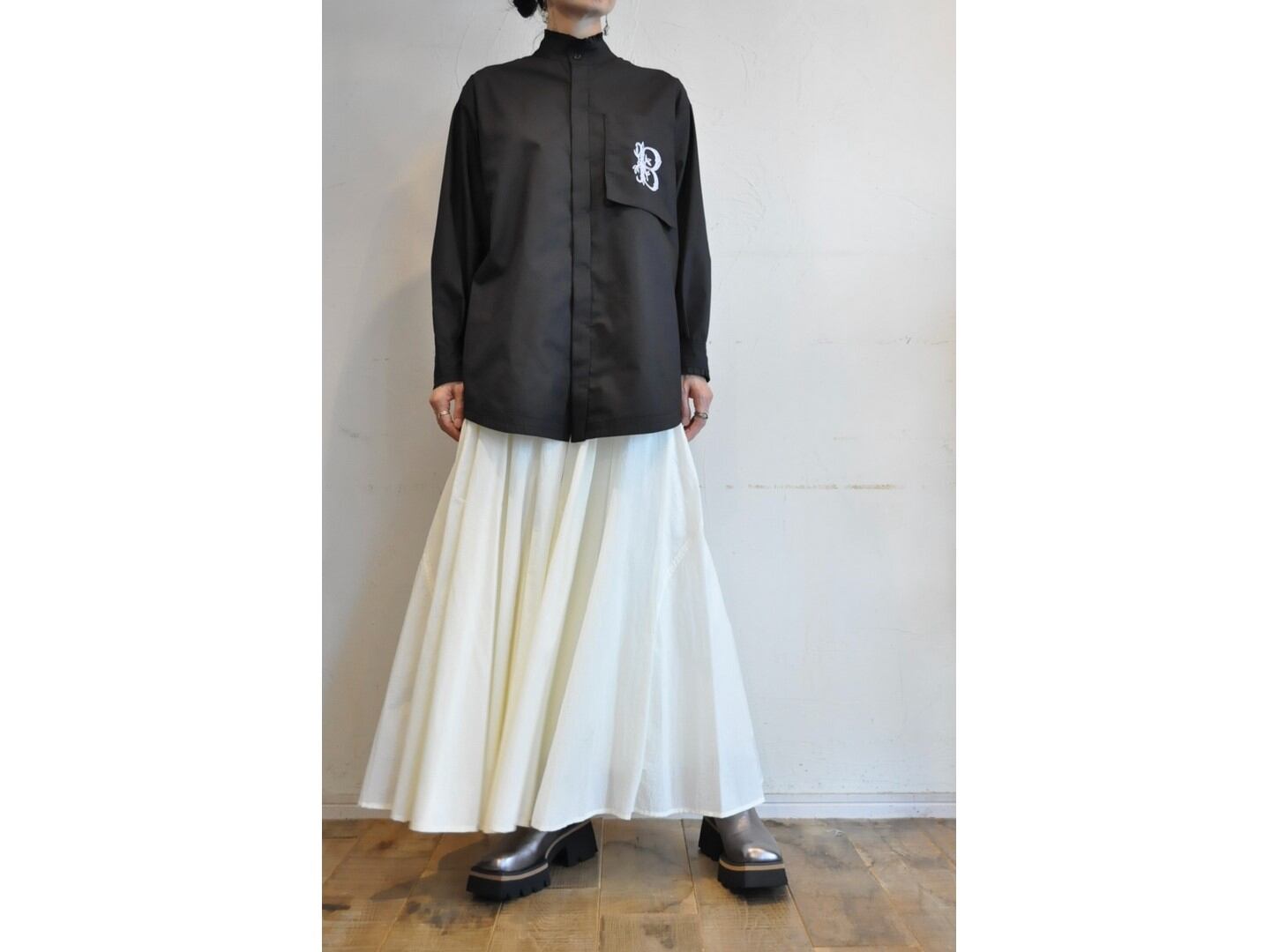 thomas magpie】high neck big shirt /【トーマスマグパイ】ハイネック