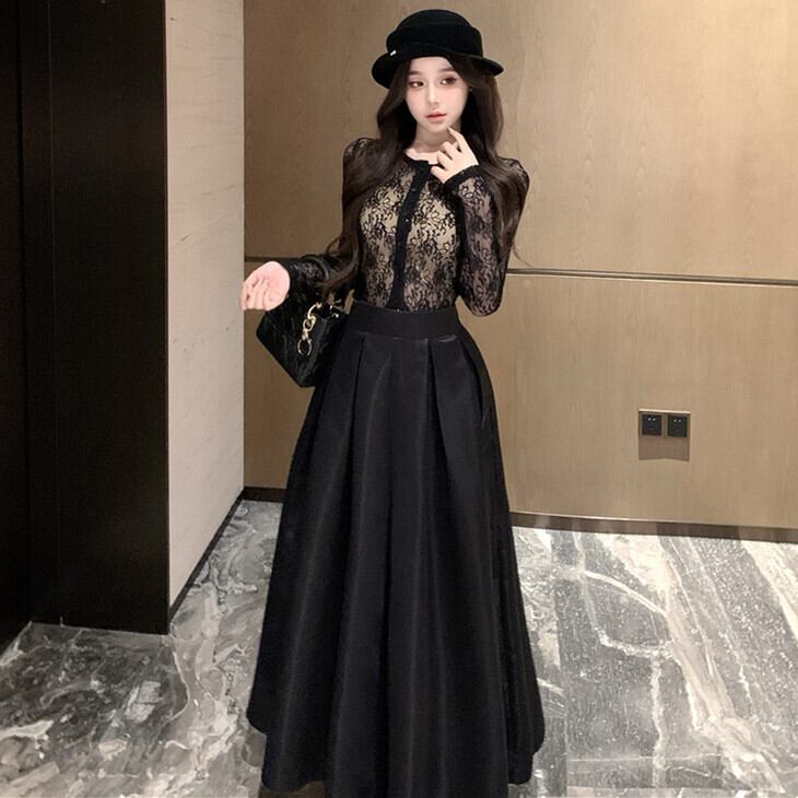 【set】レーストップスベアトップ付き×スカートセット M28149